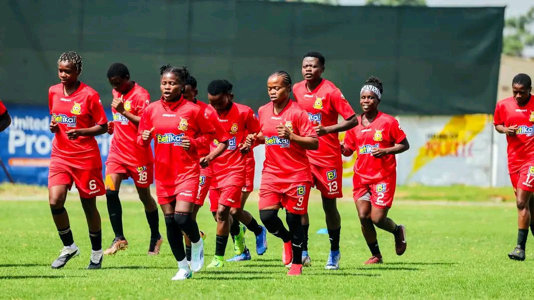 Kenya Police Bullets players during a training session ahead of their FKF Women Premier League match against Shabana Starlets.