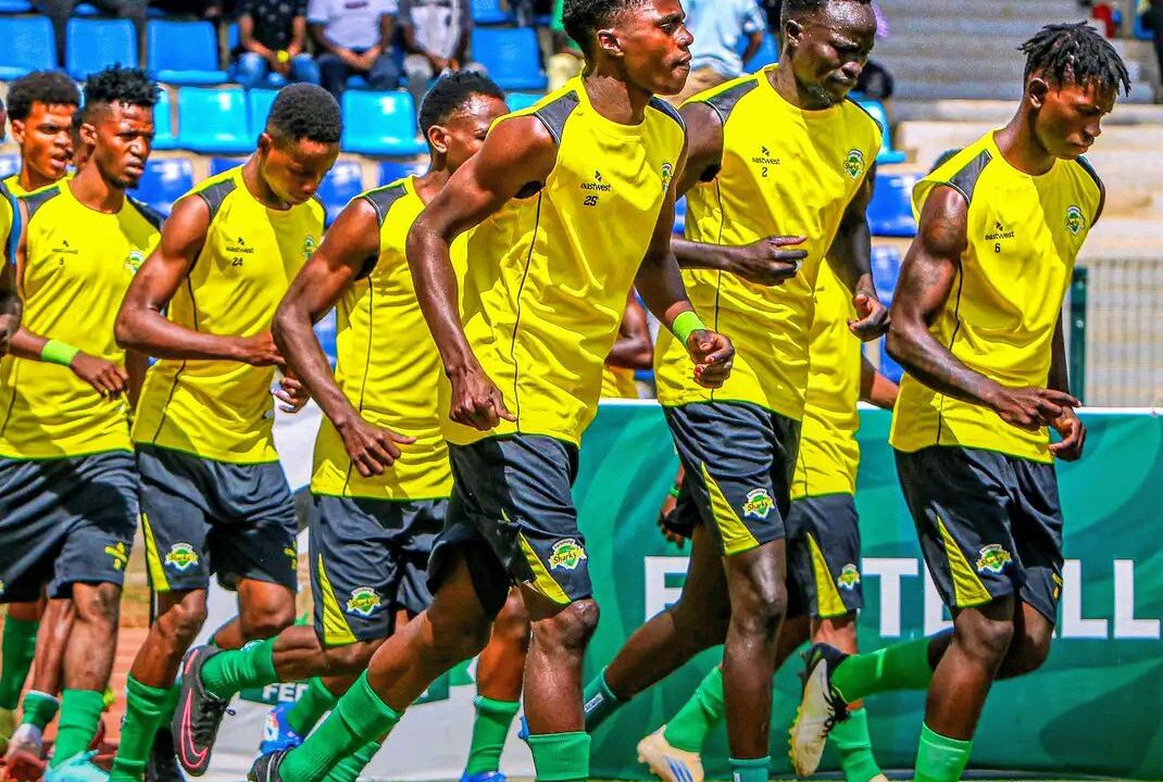 Kariobangi Sharks players training at Ulinzi Sports Complex ahead of Playoff game against Mombasa United Image Credits: Kariobangi Sharks FC