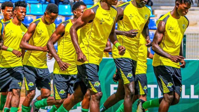 Kariobangi Sharks players training at Ulinzi Sports Complex ahead of Playoff game against Mombasa United Image Credits: Kariobangi Sharks FC