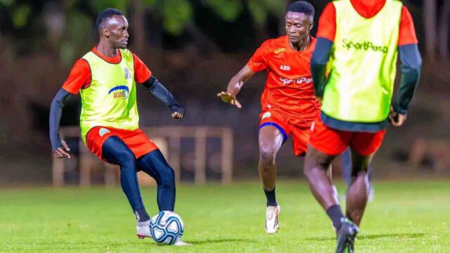 Gor Mahia players during preparations for the new Kenya Premier League season opener vs Murang'a Seal. Photo: Gor Mahia FC.