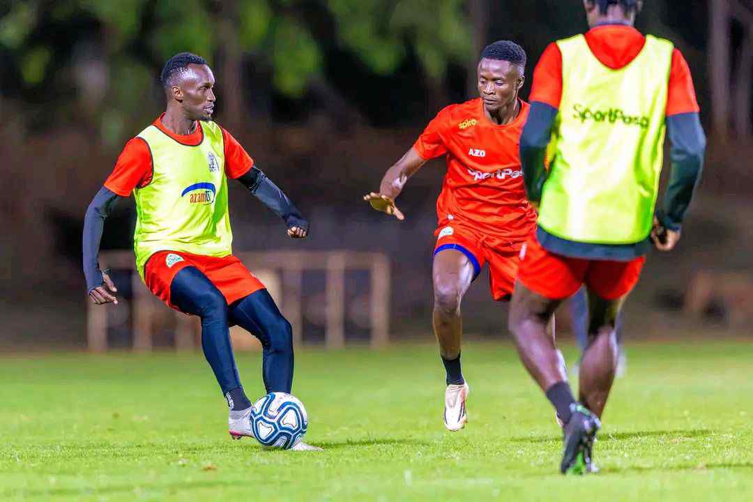 Gor Mahia players during preparations for the new Kenya Premier League season opener vs Murang'a Seal. Photo: Gor Mahia FC.